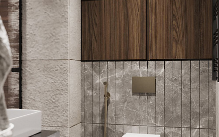 Дизайн интерьера ванной в 3-комнатной квартире 83 кв. м в современном стиле 4