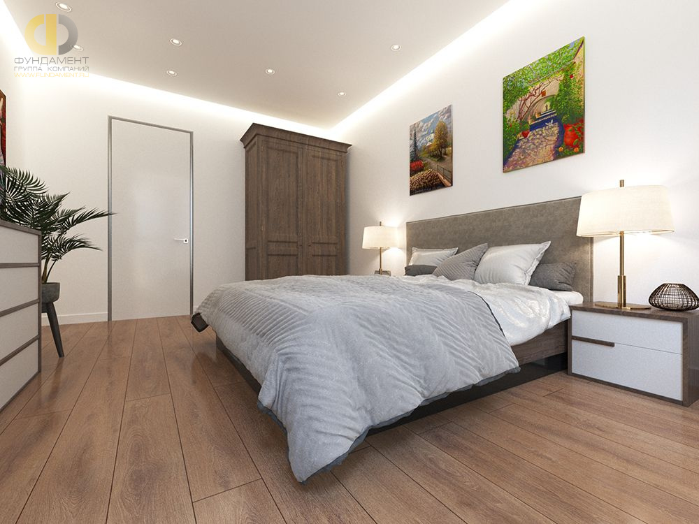 Дизайн интерьера спальни в трёхкомнатной квартире 125 кв.м в современном стиле17
