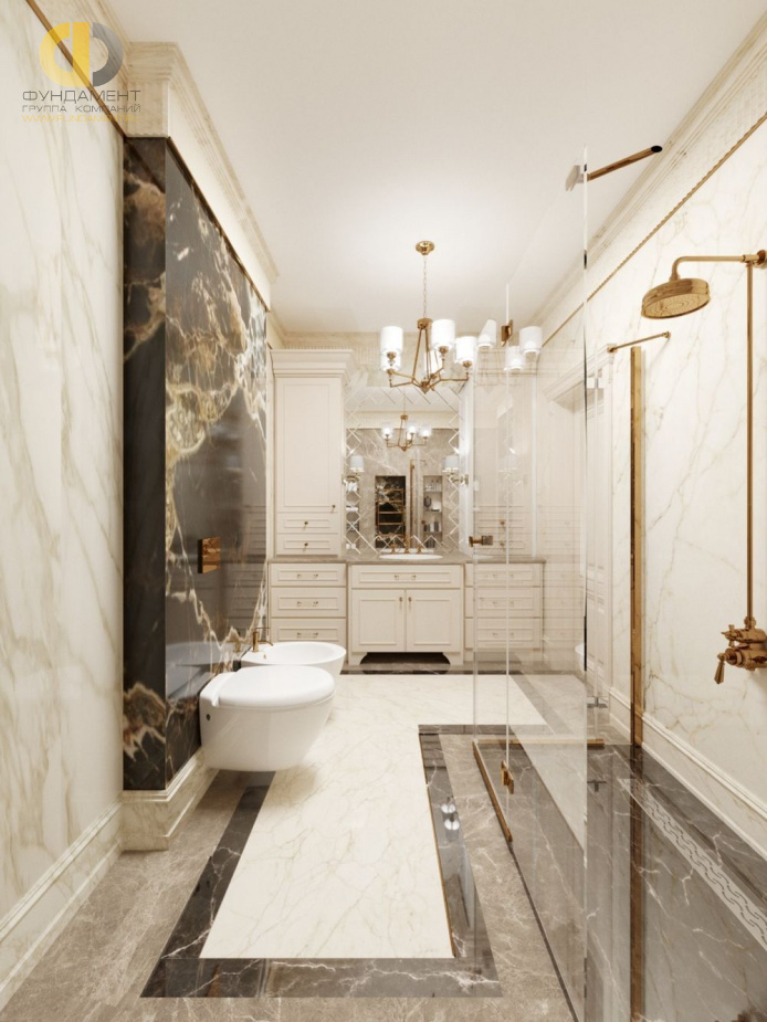 Дизайн интерьера ванной в доме 386 кв.м в классическом стиле21