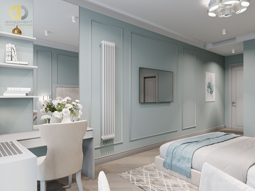 Спальня в стиле дизайна современный по адресу г. Москва, ул. Херсонская, 43, 2020 года