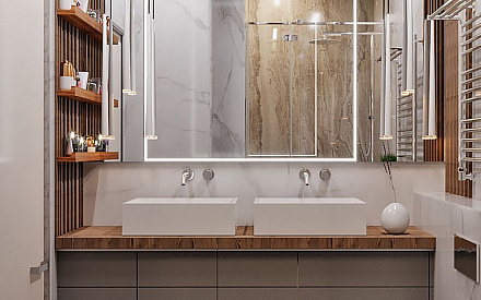 Дизайн интерьера ванной в трёхкомнатной квартире 79 кв.м в современном стиле8