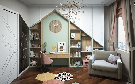 Дизайн интерьера детской в четырёхкомнатной квартире 115 кв.м в современном стиле28
