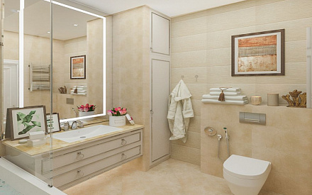 Дизайн интерьера ванной в трёхкомнатной квартире 103 кв.м в стиле эклектика14