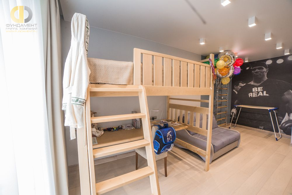 Ремонт детской в трёхкомнатной квартире 109 кв.м в стиле минимализм