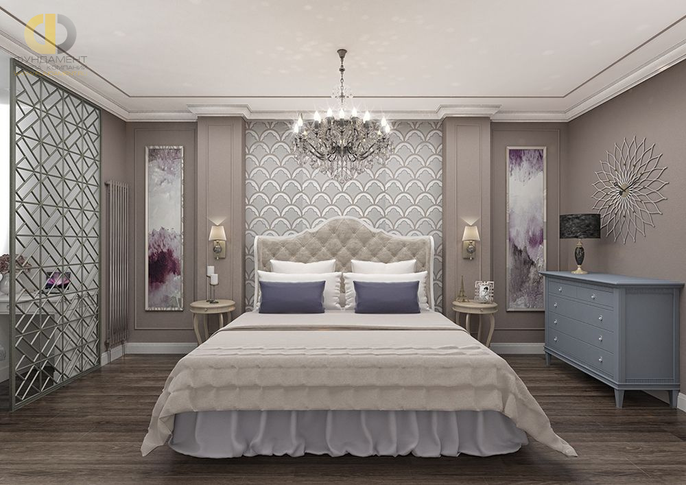 Спальня в стиле дизайна современный по адресу г. Москва, Жулебинский бульвар, д. 5, 2019 года