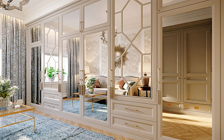 Дизайн интерьера гардероба в трёхкомнатной квартире 108 кв.м17