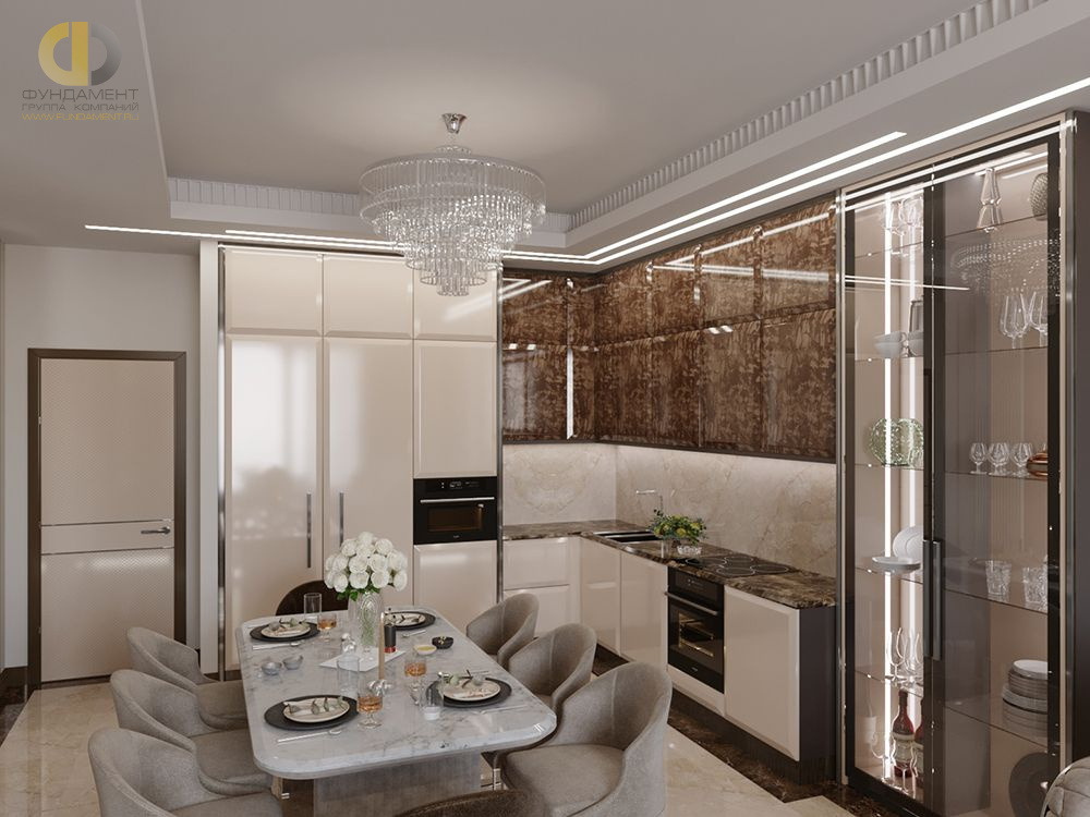 Кухня в стиле дизайна современный по адресу г. Москва, улица Вавилова, дом 4, 2021 года