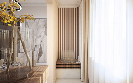 Дизайн интерьера балкона в четырёхкомнатной квартире 115 кв.м в современном стиле8