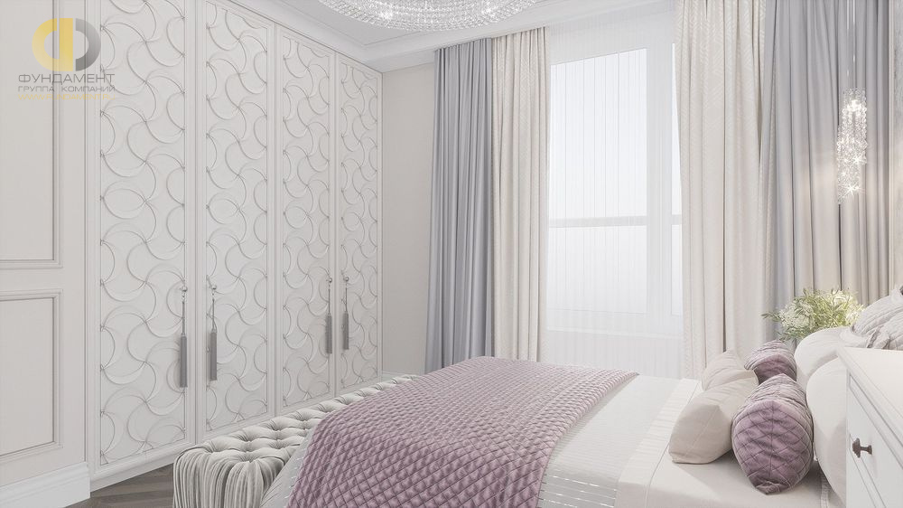 Спальня в стиле дизайна эклектика по адресу г. Москва, шоссе Энтузиастов, д. 1, корп. 2, 2020 года