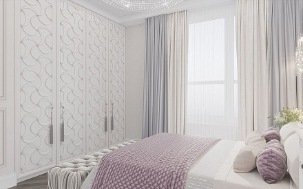 Дизайн интерьера спальни в 4-комнатной квартире 120 кв. м в стиле эклектика 29