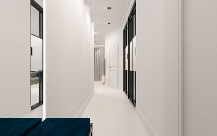 Дизайн интерьера коридора в трёхкомнатной квартире 59 кв.м в стиле эклектика9