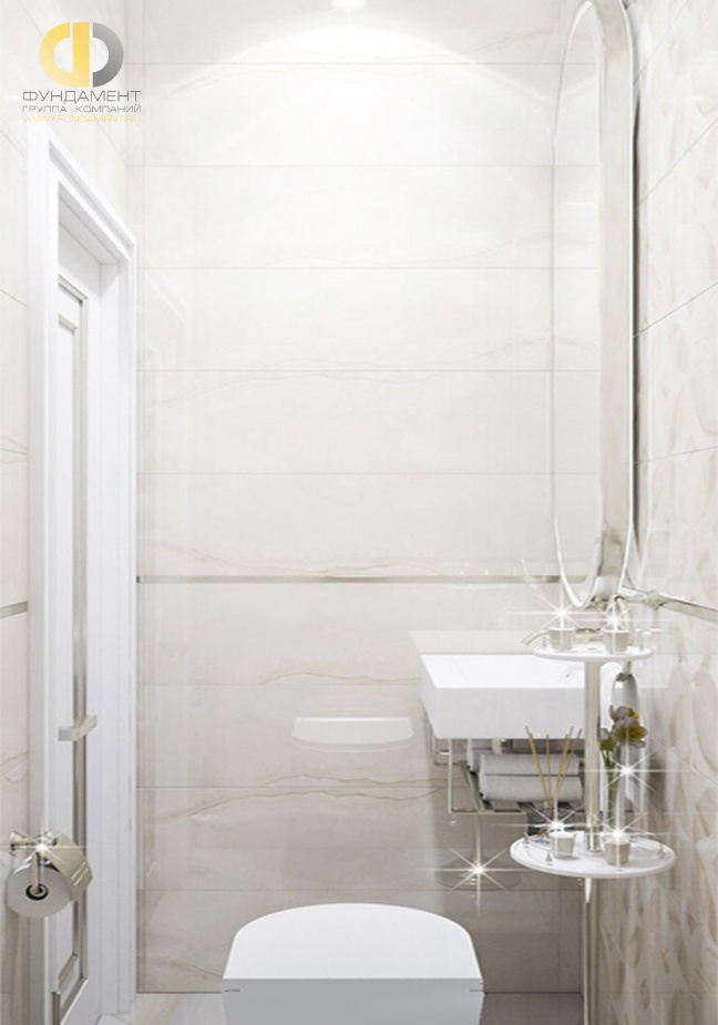Дизайн интерьера ванной в трёхкомнатной квартире 74 кв.м в современном стиле с элементами ар-деко20