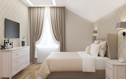 Дизайн интерьера спальни в доме 323 кв.м в классическом стиле35