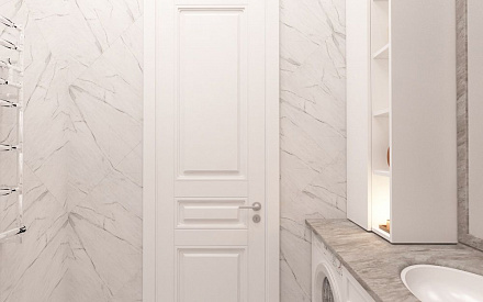 Дизайн интерьера ванной в четырёхкомнатной квартире 165 кв.м в классическом стиле с элементами лофт2
