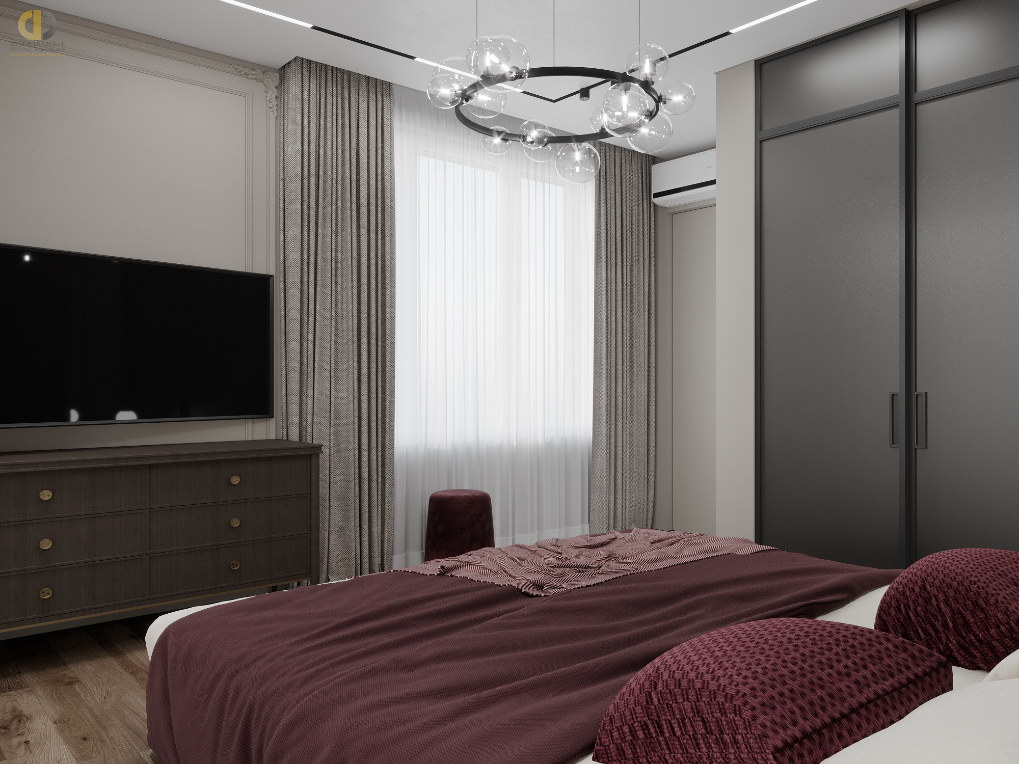 Дизайн спальни в стиле cовременном – фото 4