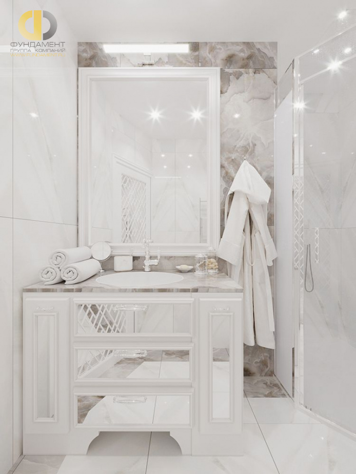 Дизайн интерьера ванной в 4-комнатной квартире 126 кв. м в стиле неоклассика 25