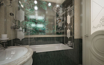 Дизайн интерьера ванной в двухкомнатной квартире 80 кв.м в классическом стиле13