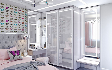Дизайн интерьера детской в четырёхкомнатной квартире 122 кв.м в стиле ар-деко