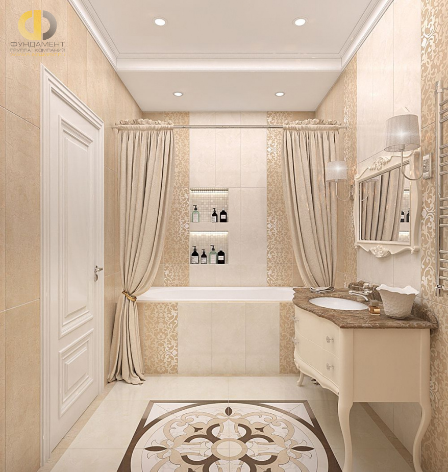 Дизайн интерьера ванной в четырёхкомнатной квартире 117 кв.м в стиле неоклассика19
