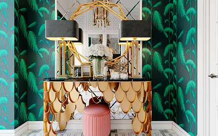 Дизайн интерьера ванной в трехкомнатной квартире 138 кв.м в стиле неоклассика с элементами ар-деко9