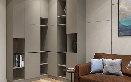 Дизайн интерьера кабинета в трёхкомнатной квартире 135 кв.м в современном стиле20