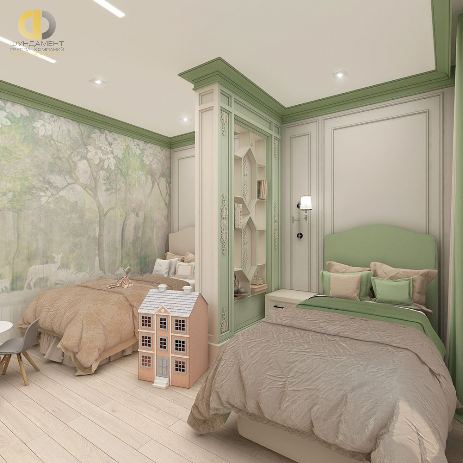 Дизайн интерьера детской в трёхкомнатной квартире 107 кв.м в стиле неоклассика1