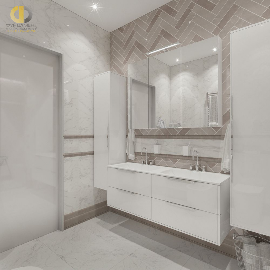 Дизайн интерьера ванной в пятикомнатной квартире 155 кв.м в стиле неоклассика15