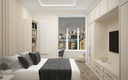 Дизайн интерьера детской в трёхкомнатной квартире 101 кв. м в стиле классицизм 23