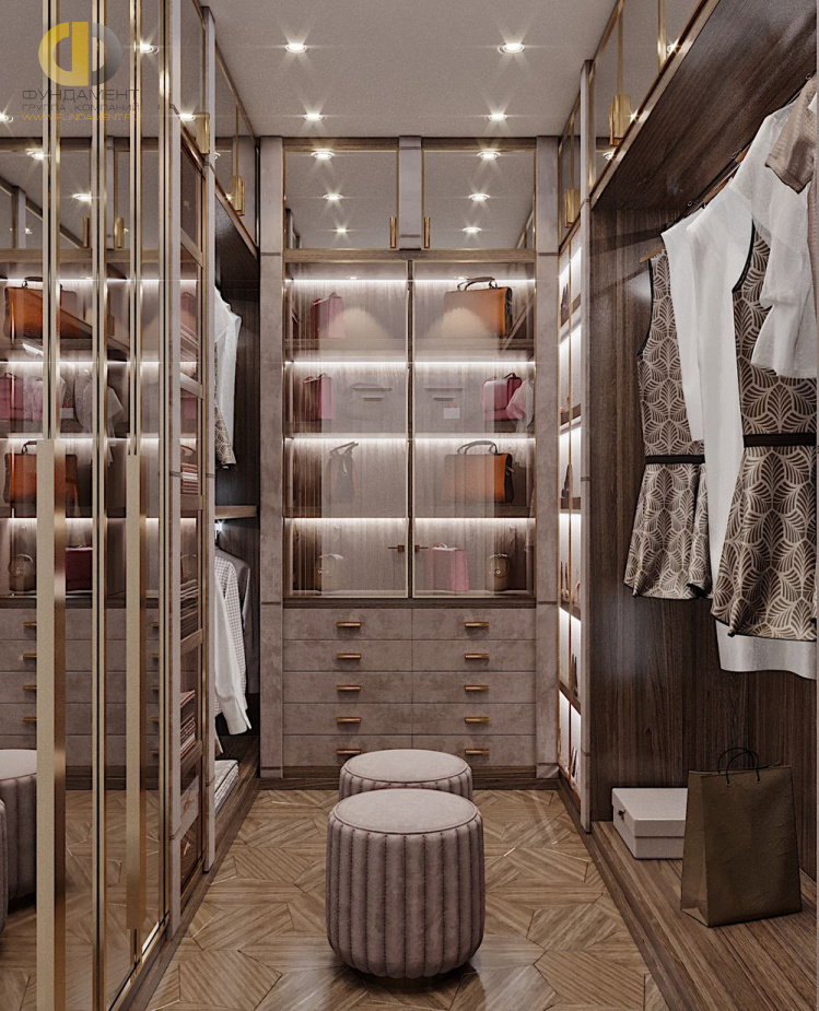 Дизайн интерьера гардероба в четырёхкомнатной квартире 148 кв.м в стиле ар-деко с элементами неоклассики13