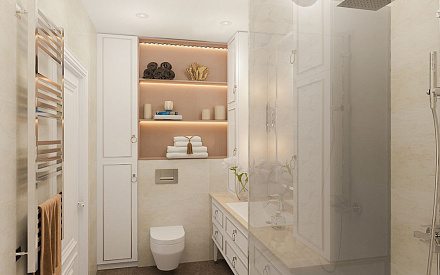 Дизайн интерьера ванной в 4-комнатной квартире 136 кв. м в стиле неоклассика 26
