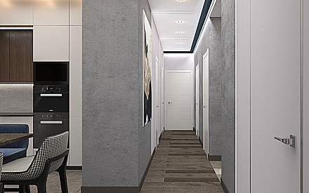 Дизайн интерьера коридора в четырёхкомнатной квартире 107 кв.м в современном стиле12