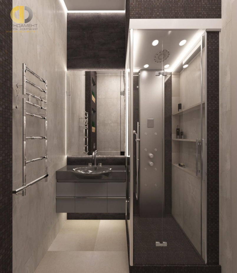 Дизайн интерьера ванной в четырёхкомнатной квартире 165 кв.м в классическом стиле с элементами лофт20