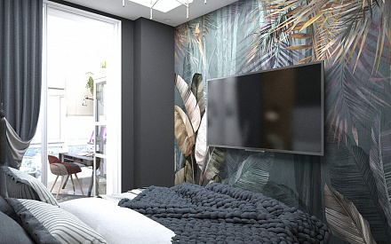 Дизайн интерьера спальни в четырёхкомнатной квартире 66 кв.м в современном стиле с элементами прованса10