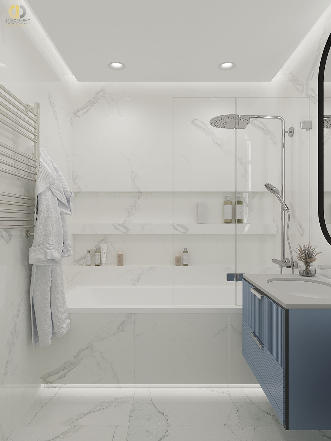 Дизайн ванной в стиле неоклассическом – фото 136
