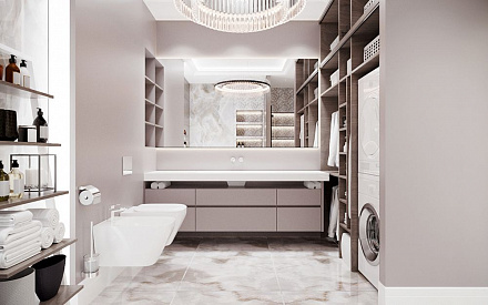 Дизайн интерьера ванной в трёхкомнатной квартире 131 кв.м в современном стиле6