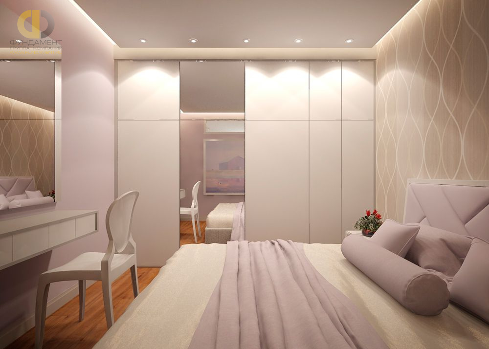 Спальня в стиле дизайна современный по адресу МО, г. Дзержинский, ул. Угрешская, д. 14, 2018 года