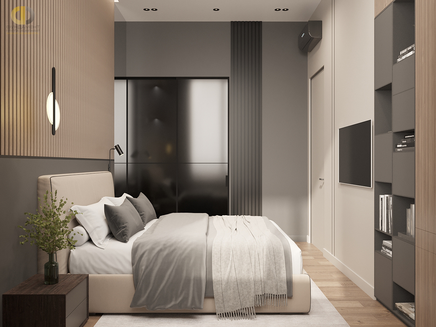 Дизайн спальни в стиле cовременном – фото 122