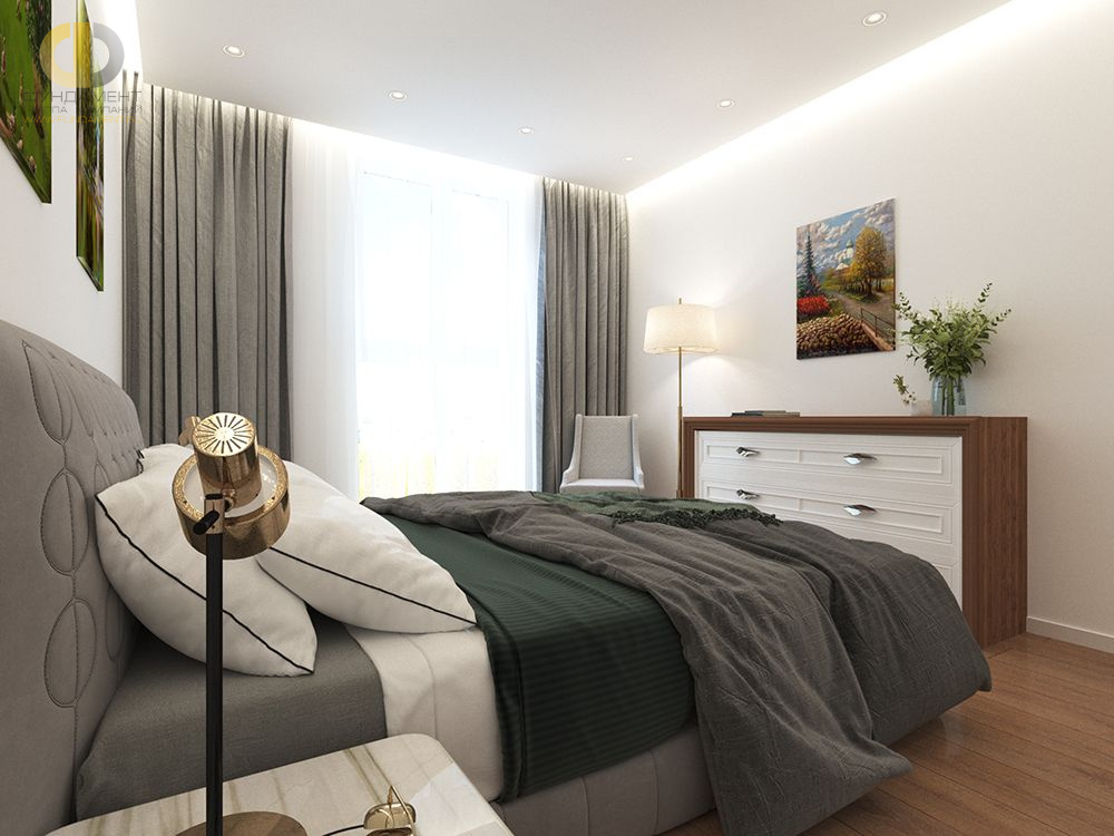 Дизайн интерьера спальни в трёхкомнатной квартире 125 кв.м в современном стиле24