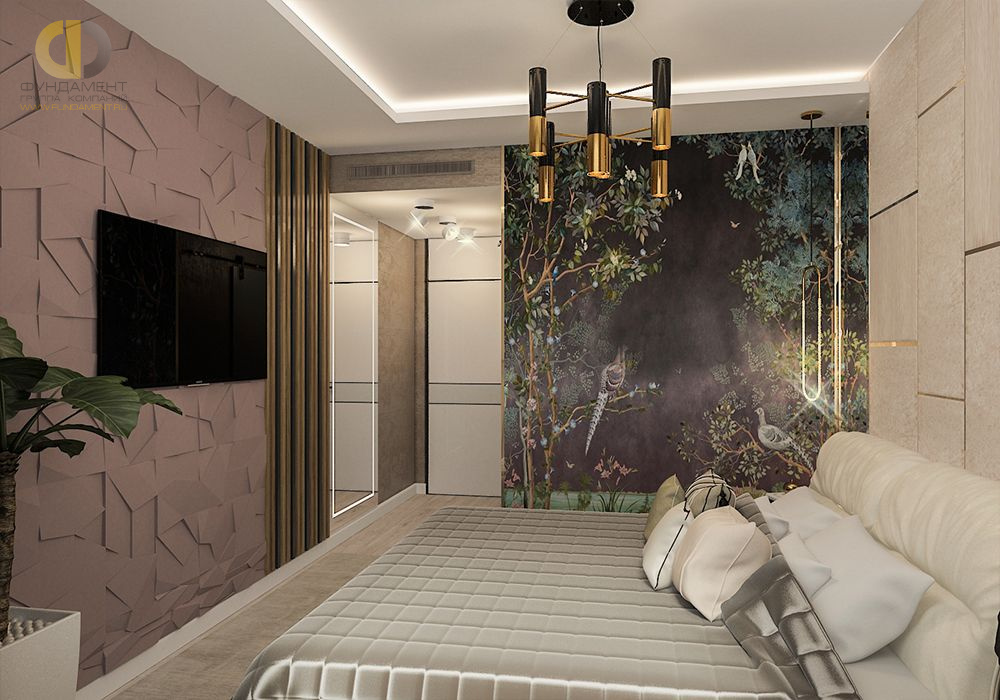 Дизайн интерьера спальни в пятикомнатной квартире 108 кв. м в современном стиле 10