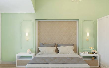 Дизайн интерьера спальни в доме 323 кв.м в классическом стиле43