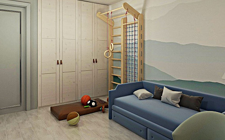 Дизайн интерьера детской в трёхкомнатной квартире 98 кв.м в стиле современная классика1