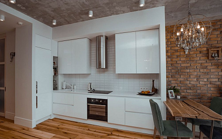 Дизайн интерьера кухни в однокомнатной квартире 55 кв.м в стиле лофт3