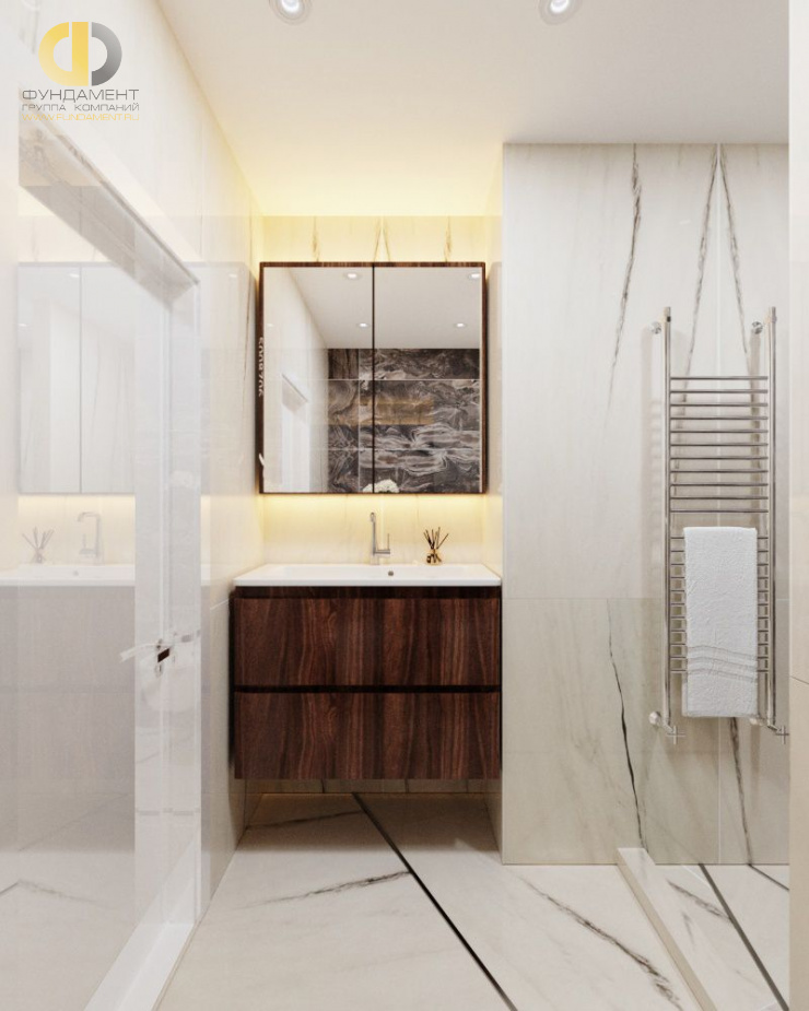 Дизайн интерьера ванной в двухкомнатной квартире 78 кв.м в современном стиле 9