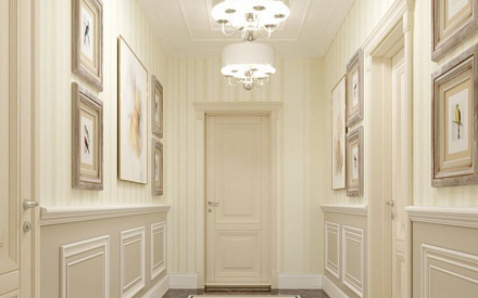 Дизайн интерьера коридора в доме 386 кв.м в классическом стиле13
