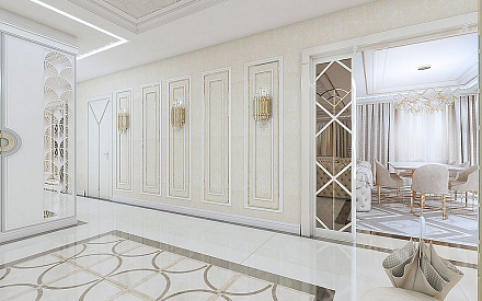 Дизайн интерьера коридора в шестикомнатной квартире 200 кв.м в стиле ар-деко43