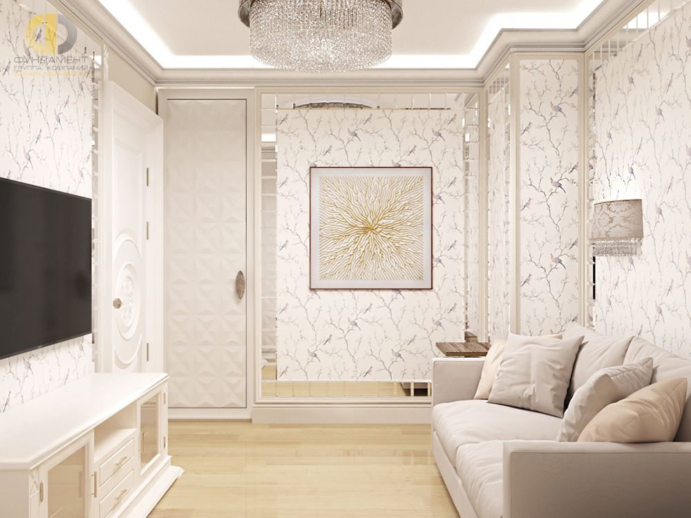 Спальня в стиле дизайна арт-деко (ар-деко) по адресу г. Москва, ул. Мельникова, вл. 3, 2019 года