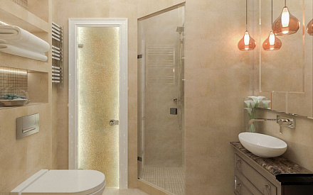 Дизайн интерьера ванной в четырёхкомнатной квартире 131 кв.м в стиле неоклассика21