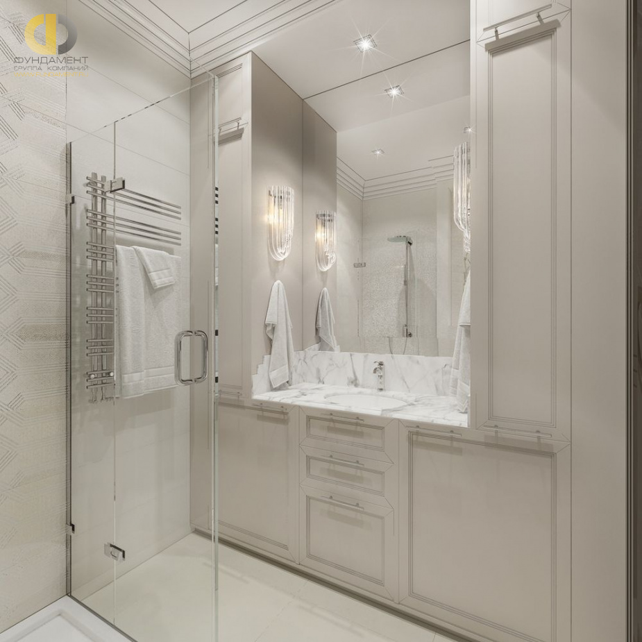 Дизайн интерьера ванной в трёхкомнатной квартире 110 кв.м в стиле ар-деко16