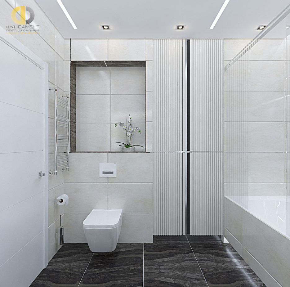 Дизайн интерьера ванной в четырёхкомнатной квартире 107 кв.м в современном стиле17