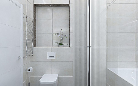 Дизайн интерьера ванной в четырёхкомнатной квартире 107 кв.м в современном стиле17